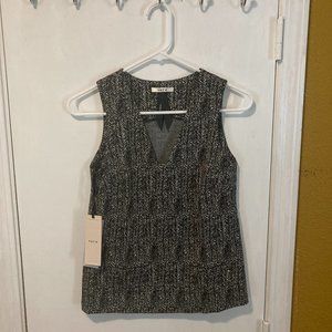 Toy G. women's size 40 IT (also US 4) stitched fabric sleeveless "belem" top